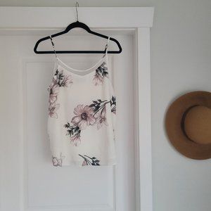 Black Tape Floral Tank